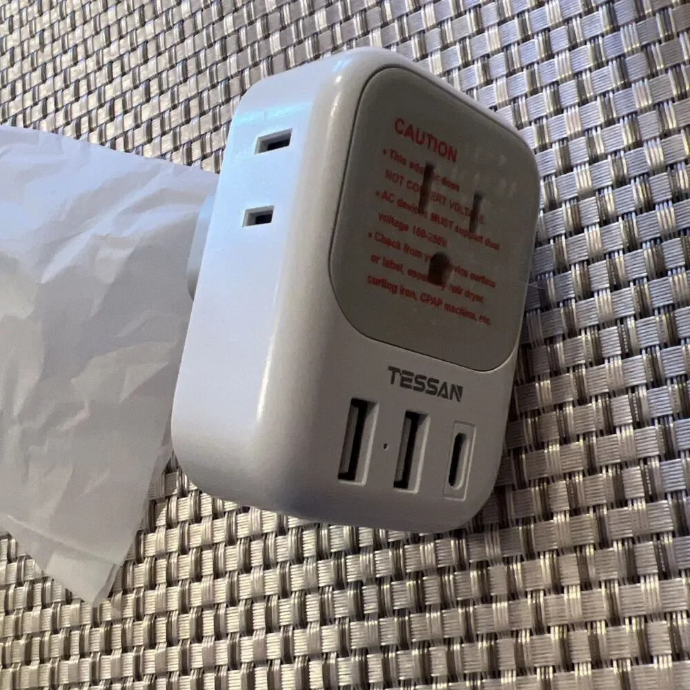 Power Adapter Tessan US to UK Model TS-161-UK-C 2 Pack NEW